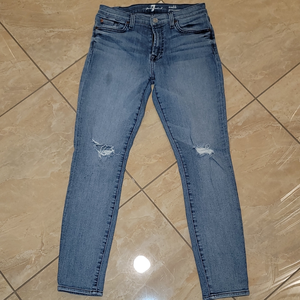 7 for all mankind ankle skinny jeans